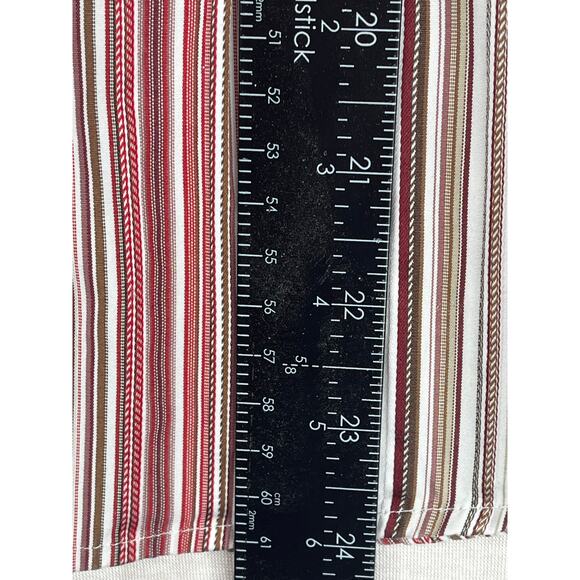 Faconnable women's striped button up shirt in pinks/tan, size M, EUC - Picture 7 of 10